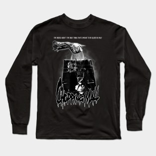 CHOPPING MALL. 1986 Retro Horror. (Black and White) Long Sleeve T-Shirt